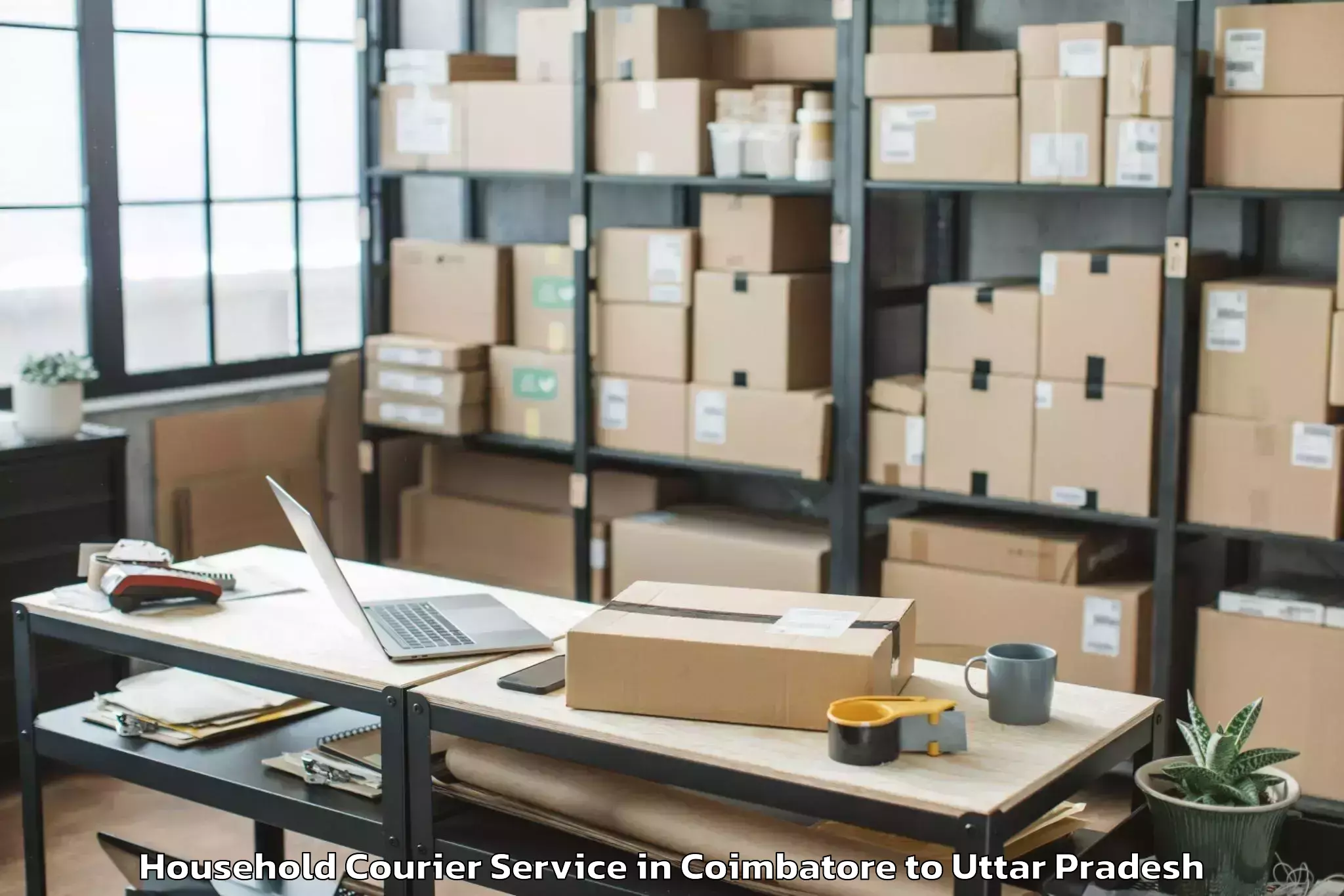 Reliable Coimbatore to Auraiya Household Courier